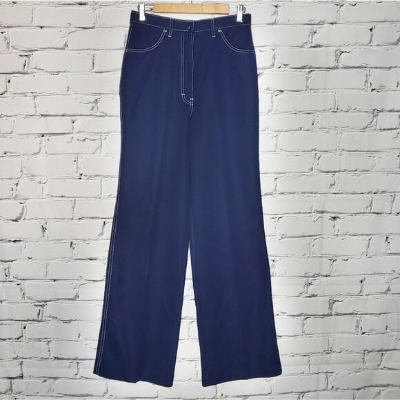 Vintage Lane Bryant Blue High Rise Slacks, 28x33.5 - Picture 2 of 8